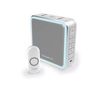 Honeywell Home DC915NG 9, Timbre Portátil de Puerta, Pulsador Vertical, 200 m, color Plata