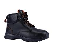 Honeywell King's by KWD301B 6250135 Modelo Botas de seguridad con cordones de corte medio de piel resistente al agua, puntera de acero de perfil ancho, negro, talla 9 UK, 6250135-43/090