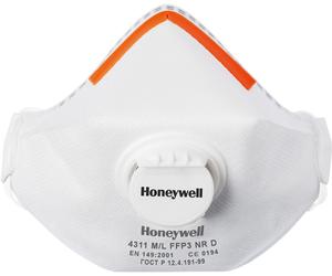 Honeywell Máscara de protección respiratoria desechable P3 mit Válvula de exhalación (1005630) Honeywell Premium 4311