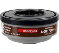 Honeywell Protección respiratoria Filtro de gas de plástico para máscara de clase 1 (N06575001L) Filtro de gas serie N A1