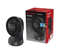 Honeywell Purificadores de aire y ventiladores QuietSet Ventilador de pedestal oscilante, negro, ventilador individual o pequeño, función silenciosa y 5 niveles de potencia, HTF337BE