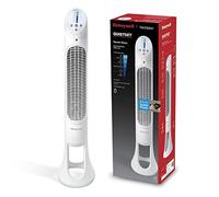Honeywell QuietSet Ventilador de Torre Oscilante para Toda una Gabitación, 5 Ajustes de Velocidad, Oscilación de 80°, Función de Temporizador, Luces de Apagado Automático, Mando a Distancia, HYF260