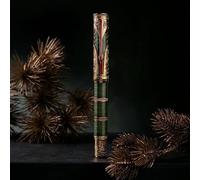 HONG DIAN D5 Qin Dynasty pluma estilográfica oro verde, pluma de relleno de pistón de punta fina con caja