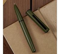 HONG DIAN Hongdian C1 - Pluma estilográfica de punta fina, color verde oscuro y diseño retro clásico con convertidor de tinta