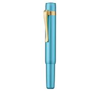HONG DIAN M2 Black Forest Mini-pluma estilográfica, pluma extrafina suave y forma delgada, aluminio, bolsillo corto, pluma de viaje (azul marino)