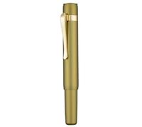 Hong Dian M2 - Mini pluma estilográfica de la Selva Negra, plumín doblado y diseño elegante en aluminio corto de viaje (Verde Oliva)