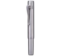 HONG DIAN M2 Mini-pluma estilográfica de titanio, pluma suave y fina y forma delgada, bolsillo corto, pluma de viaje (Gris titanio)