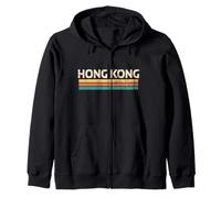 Hong Kong China Ciudad Nombre Clásico Vintage Colores Diseño Sudadera con Capucha