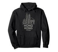 Hong Kong China Horizonte Arquitectura Ciudad Viajes Edificios Sudadera con Capucha