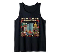Hong Kong China Travel Souvenir City Landmark Turista Regalo Camiseta sin Mangas