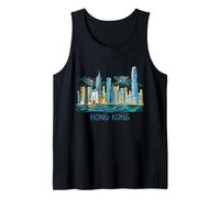 Hong Kong China Viaje Souvenir City Landmark Gift Camiseta sin Mangas