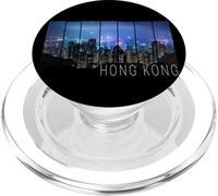 Hong Kong Islandia Skyline Retro Panorama Recuerdo PopSockets PopGrip para MagSafe