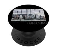 Hong Kong Islandia Skyline Retro Panorama Vintage Recuerdo PopSockets PopGrip Adhesivo