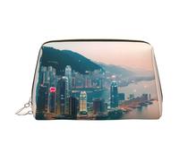Hong Kong - Organizador de maquillaje listo para viajar, bolsa de aseo portátil para mujer, Gold, Talla única, Neceser