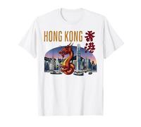 Hong Kong Viajero Año del Dragón Victoria Harbor Camiseta