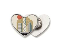 Hong Kong Victoria Harbour - Broche de metal con forma de corazón