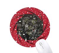Hong Kong visitar Check Point Wheel mouse pad de goma roja redonda