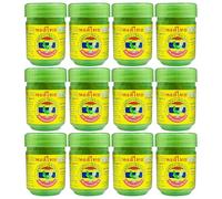 Hong Thai inhalador, Hongthai Brand aromaterapia inhaladores nasales, Botella verde - 12 x 40 g (12 piezas)