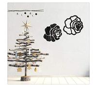 HONGBI Pegatinas Pegatinas Decorativas Pared Papel Tapiz DIY 3D Pegatinas de Pared Calcomanía Decoración del hogar Papel de Pared dormitorios/salón/Hotel/Fondo de TV,Negro,1 Set (28 * 28CM)
