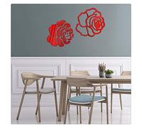 HONGBI Pegatinas Pegatinas Decorativas Pared Papel Tapiz DIY 3D Pegatinas de Pared Calcomanía Decoración del hogar Papel de Pared dormitorios/salón/Hotel/Fondo de TV,Rojo,1 Set (28 * 28CM)