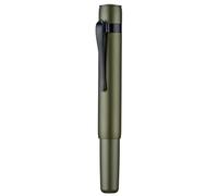 Hongdian M2 Black Forest Mini pluma estilográfica, punta fina y suave y forma elegante, pluma de viaje de bolsillo corto de aluminio (verde militar)