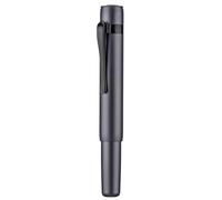 Hongdian - Mini pluma M2 Black Forest con suave punta extra fina y forma elegante de aluminio - Pluma corta de bolsillo (gris espacial) - 1 unidad (Lote de 1)