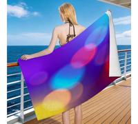 Hongduo Toalla de Playa de Arcoíris Soñador 180 x 90 cm, Toalla de baño Efecto Neón Suave y Ligera para Playa, Vacaciones, natación, Sauna, Mujer, Hombre, niños