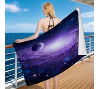 Hongduo Toalla Playa 3D Galax Microfibra Grande, Toalla Piscina Planetas Ultraligera y Secado Rápido, Portátil, Sin Arena Idoneidad Viajes Piscina (100x200cm)