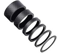 HONGECB Auricular Espaciador Bicicleta, Bicicletas Headset Espaciador, Separadores de Dirección para Ciclismo, Espaciador de Auriculares de Bicicleta, para Bicicleta de Montaña de 1 1/8", 6 Piezas