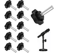 HONGECB Perilla de Rosca Tornillo en Estrella, Tornillo de Sujeción en Estrella Perilla, Perilla de Sujeción de Rosca, Perilla de Estrella Ajustando Tornillos, para Industria, Negro, M6 x 40, 10Pcs