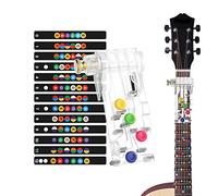 HONGECB Sistema de Aprendizaje de Guitarra, Clásico Chord Buddy y 100% Vinilo Colores Guitarra Afilar Imágenes Principiantes, Ayuda a la Enseñanza, Herramienta de Aprendizaje Para Principiantes