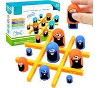 HONGECB Tic TAC Toe Juego, Big Eat Small Tic TAC Toe, 2 Jugadores Juegos de Tablero, Juego de Padres e Hijos Interactivo, Tic TAC Toe Juegos Clásicos de Mesa Educativos Tempranos para Niños Familia