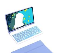 HongHeFu Accesorios, Backlight Touch Keyboard Leather Case Suitable for iPad 11th Gen/10th Generation-10.9-Inch Universal(Purple+Backlit Keyboard)