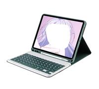 HongHeFu Accesorios, Backlight Touch Keyboard Leather Case Suitable for iPad 11th Gen/10th Generation-10.9-Inch Universal(Dark Green+Keyboard)