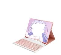 HongHeFu Accesorios, Backlight Touch Keyboard Leather Case Suitable for iPad 11th Gen/10th Generation-10.9-Inch Universal(Pink+Backlit Keyboard)