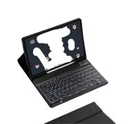 HongHeFu Accesorios, Detachable Keyboard Leather Tablet Protective Case Suitable for Samsung Galaxy Tab S11 Ultra 14.6 Inch 2025(Black+Rainbow Backlit Keyboard)