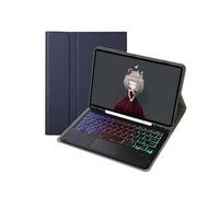 HongHeFu Accesorios, Detachable Regular/Tri Color Backlit Touch Keyboard Protective Case Suitable for Samsung Galaxy Tab S11 Ultra 14.6 Inches 2025(Backlit Touch Keyboard+Royal Blue)