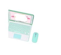 HongHeFu Accesorios, Tablet Protective Case with Keyboard and Mouse Set Suitable for iPad Air 13 Inches/Pro 12.9 Inch(2018-22) Universal(Square Touch KB+Mouse+Green)
