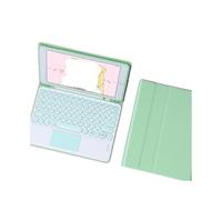 HongHeFu Accesorios, Tablet Protective Case with Keyboard and Mouse Set Suitable for iPad Pro 11 Inch 5th Gen-2024(Round Touch Keyboard+Green)