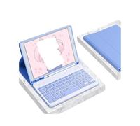 HongHeFu Accesorios, Tablet Protective Case with Keyboard and Mouse Set Suitable for iPad Pro 11 Inch 5th Gen-2024(Square Keyboard+Purple)