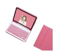 HongHeFu Accesorios, Tablet Protective Cover Keyboard Set with Pen Slot Suitable for iPad 11th Gen(A16/2025)/10th Generation-10.9 Inches Universal(Crabapple+Keyboard)