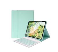 HongHeFu Accesorios, Tablet Protective Cover Keyboard Set with Pen Slot Suitable for iPad Mini 7 2024/mini6 2021-8.3 Inch Universal(Green+Green Keyboard)