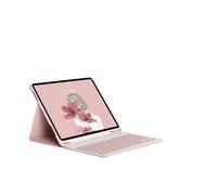 HongHeFu Accesorios, Tablet Protective Cover Keyboard Set with Pen Slot Suitable for iPad Mini 7 2024/mini6 2021-8.3 Inch Universal(Pink+Pink Keyboard)