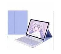 HongHeFu Accesorios, Tablet Protective Cover Keyboard Set with Pen Slot Suitable for iPad Mini 7 2024/mini6 2021-8.3 Inch Universal(Purple+Purple Keyboard)