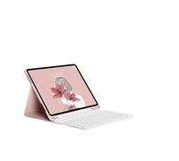 HongHeFu Accesorios, Tablet Protective Cover Keyboard Set with Pen Slot Suitable for iPad Pro 11 Inch 2022/2021/2020 Universal(Pink+White Keyboard)