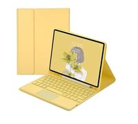 HongHeFu Accessories, Funda Protectora con Teclado táctil magnético for Tableta, Compatible con iPad de 11.ª generación (2025) y iPad de 10.ª generación (10,9 Pulgadas), Universal.(Yellow+Keyboard)