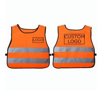 Honghuang Delantal Reflectante De Seguridad para Niños con Logotipo Personalizado, Chaleco De Advertencia Delantales para Exteriores para Estudiantes De Alta Visibilidad Color2,S