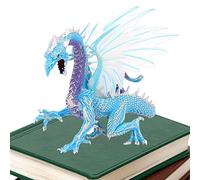 Hongjingda - Figura de hielo monfantastica, figuras de acción de dragón, figura de dragón coleccionable, figura de juguete realista pintada a mano para Les 3