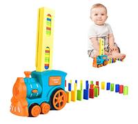 Hongjingda Tren eléctrico Domino | Tren Domino Automático de Sonido - Tren Divertido y Colorido Que rápidamente su Experiencia de Domino para Niños y Niños