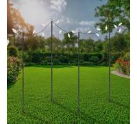 HongKKon 4 barras de cadena de luces, 3 m, luces exteriores con horquilla en U, iluminación de terraza, barras de luz colgantes para exteriores, ideales para jardines, patios traseros